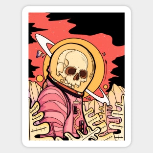 The skull astronaut Sticker